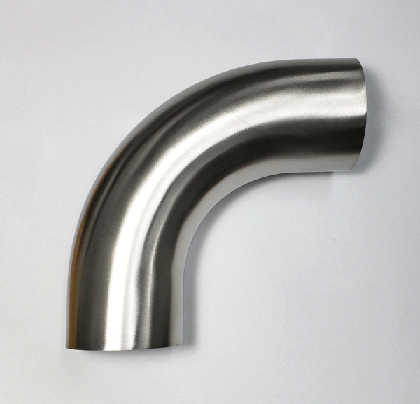 Stainless Bros 3.5in Diameter 1.5D / 5.25in CLR 90 Degree Bend w/ 2in Leg - Bull Strap