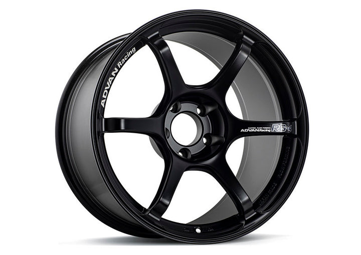 Advan RG-4 18x9 +35 5-114.3 Semi Gloss Black Wheel - Bull Strap