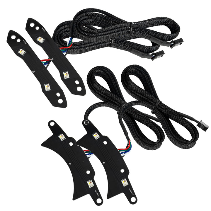 Oracle 15-21 Dodge Challenger RGB+W Headlight DRL Upgrade Kit - ColorSHIFT+W - Bull Strap