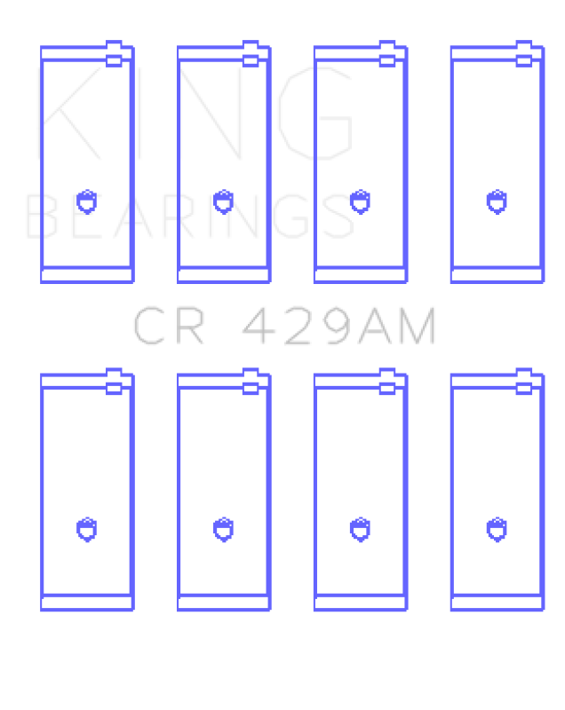King Engine Bearings Toyota 2A/3A/4A (Size STD) Rod Bearing Set - Bull Strap