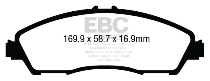 EBC 14+ Acura MDX 3.5 Greenstuff Front Brake Pads - Bull Strap