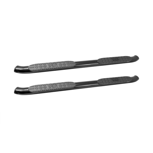 Westin 2014-2018 Chevy Silverado 1500 Crew Cab PRO TRAXX 4 Oval Nerf Step Bars - Black - Bull Strap