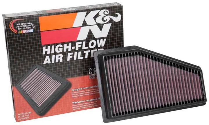 K&N 2019 Jeep Cherokee L4-2.4L V6-3.2L F/I Replacement Drop In Air Filter - Bull Strap