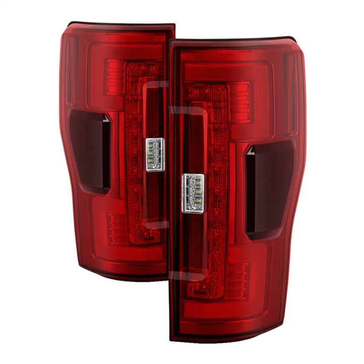 Spyder 17-18 Ford F-250 SD (w/Blind Spot Sens) LED Only Tail Lights - Red Clr (ALT-YD-FS17BS-LED-RC) - Bull Strap