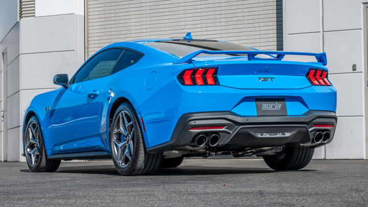 Borla 2024 Ford Mustang GT 5.0L V8 w/ Active Exhaust S-Type Axle-Back Exhaust System - Black Chrome - Bull Strap