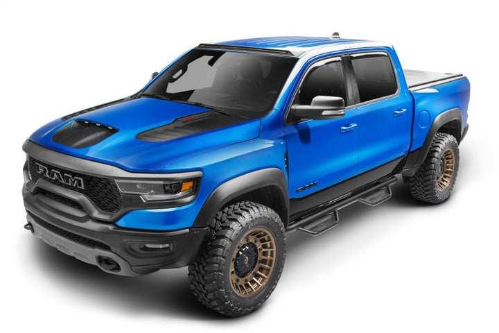 N-Fab Podium LG 2019 Dodge Ram 2500/3500 Crew Cab All Beds Gas/Diesel - Tex. Black - 3in - Bull Strap