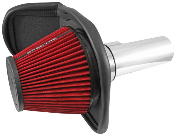 Spectre 11-15 Chevy Cruze 1.4L Air Intake Kit - Polished w/Red Filter - Bull Strap