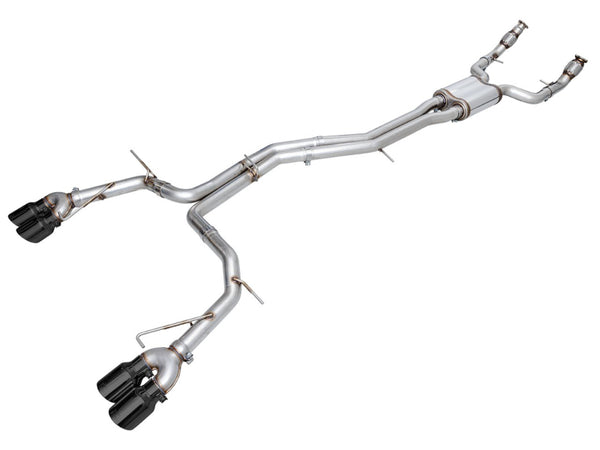 AWE Tuning 19-23 Audi C8 S6/S7 2.9T V6 AWD Track Edition Exhaust - Diamond Black Tips - Bull Strap