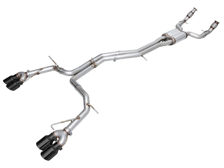 AWE Tuning 19-23 Audi C8 S6/S7 2.9T V6 AWD Track Edition Exhaust - Diamond Black Tips - Bull Strap