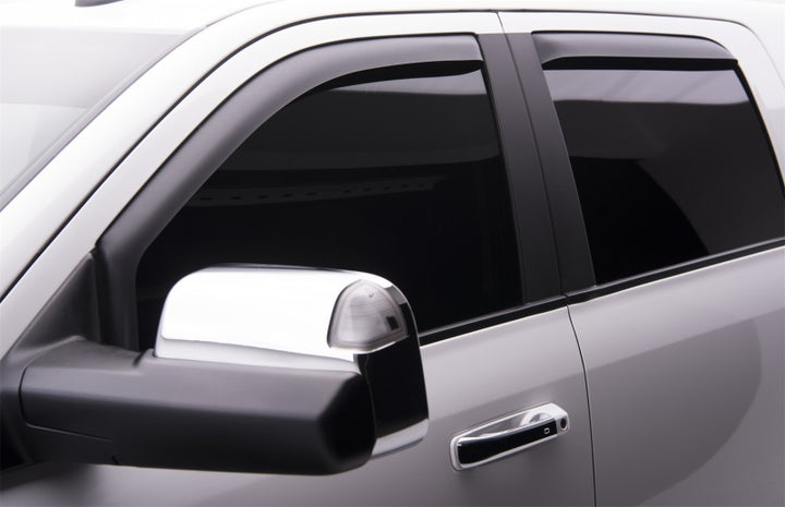 EGR 09-13 Dodge Ram 1500/2500/3500 Crew Cab In-Channel Window Visors - Set of 4 - Matte (572755) - Bull Strap