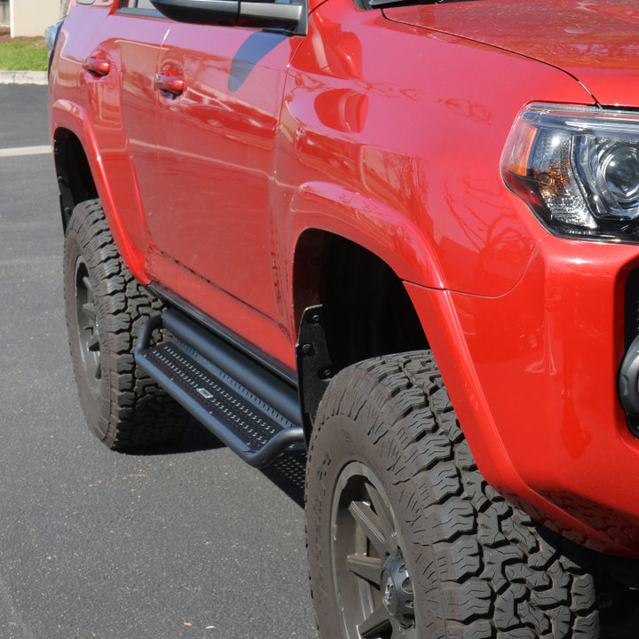 Go Rhino Dominator Extreme D1 Side Steps - Tex Blk - 87in - Bull Strap