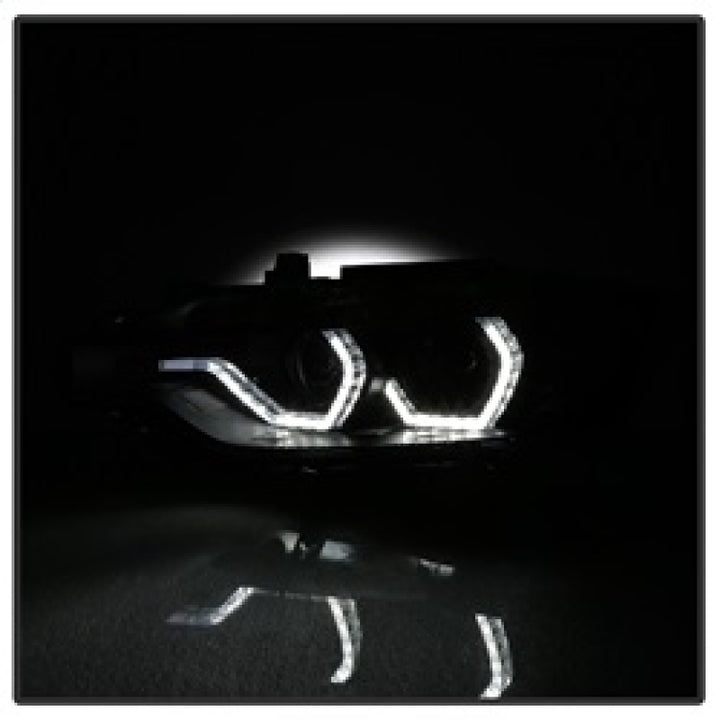 Spyder 12-14 BMW F30 3 Series 4DR Projector Headlights - LED DRL - Blk Smoke PRO-YD-BMWF3012-DRL-BSM - Bull Strap