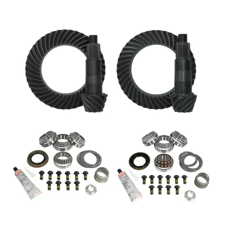 Yukon Gear & Install Kit Package for Jeep Rubicon JL/JT w/D44 Front & Rear in a 4.88 Ratio - Bull Strap