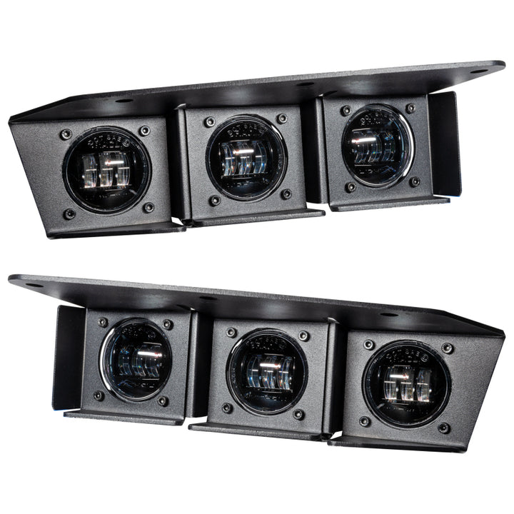 ORACLE Lighting 21-22 Ford Bronco Triple LED Fog Light Kit for Steel Bumper - White - Bull Strap