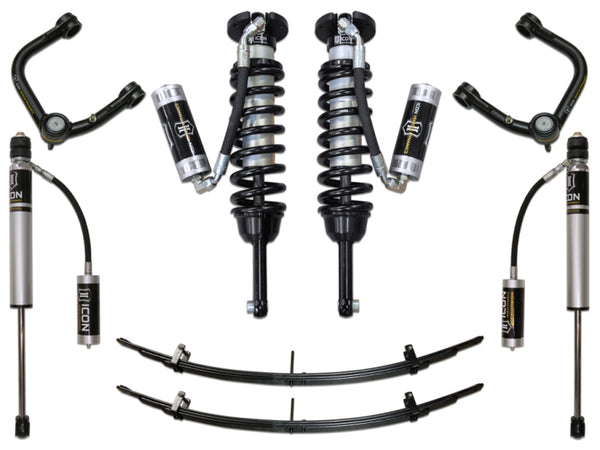 ICON 05-15 Toyota Tacoma 0-3.5in/2016+ Toyota Tacoma 0-2.75in Stg 4 Suspension System w/Tubular Uca - Bull Strap