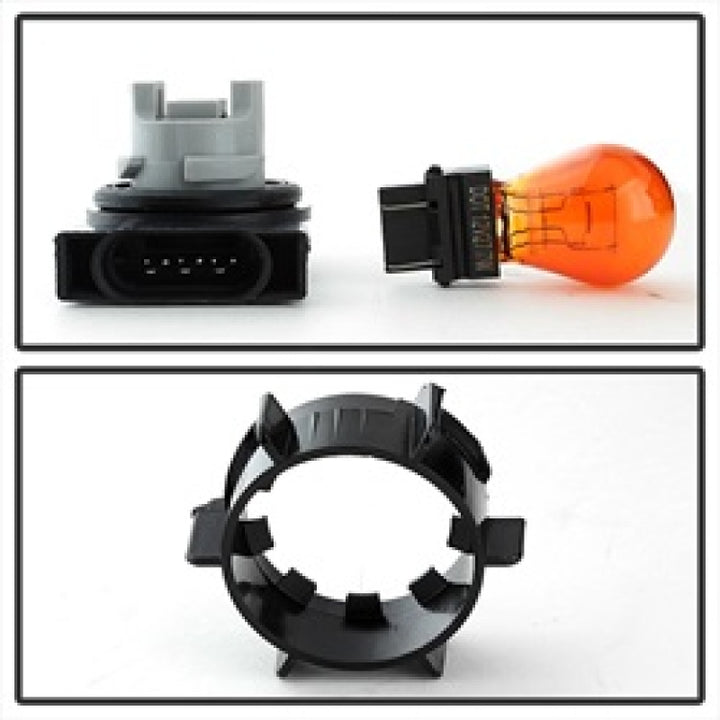 xTune Dodge Ram 1500 02-05 Amber Crystal Headlights Black HD-JH-DR02-AM-BK - Bull Strap