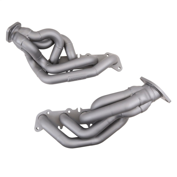 BBK 11-14 Mustang GT Shorty Tuned Length Exhaust Headers - 1-5/8 Titanium - Bull Strap