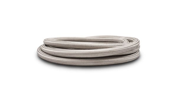 Vibrant SS Braided Flex Hose -6 AN 0.34in ID (50 foot roll) - Bull Strap