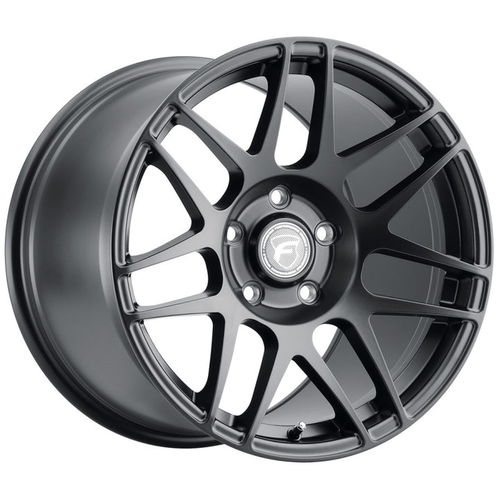 Forgestar F14 Drag 18x5.0 / 5x114.3 BP / ET-23 / 2.125in BS Satin Black Wheel - Bull Strap