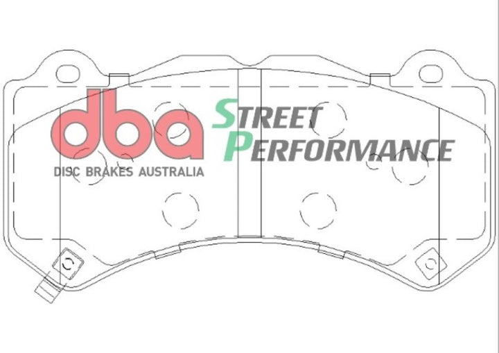 DBA 07-22 Nissan GT-R R35 Front Street Performance Brake Pad Kit - Bull Strap
