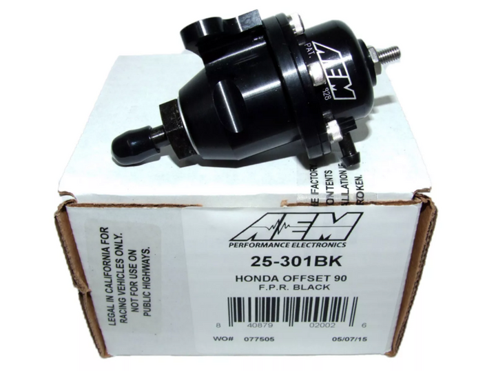AEM 98-99 Acura CL / 00-05 S2000 / 98-02 Accord / 96-00 Civic Black Adjustable Fuel Pressure Regulat - Bull Strap