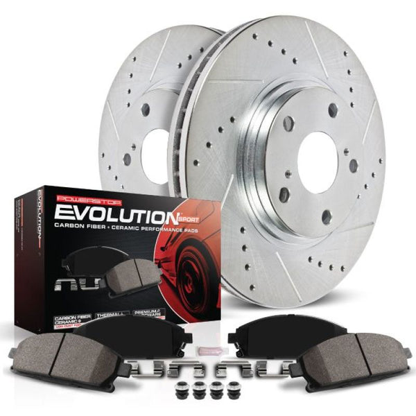 Power Stop 2019 Lexus ES350 Rear Z23 Evolution Sport Brake Kit - Bull Strap