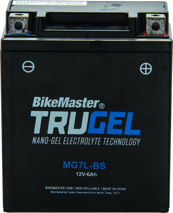 BikeMaster TruGel Battery - MG7L-BS - Bull Strap