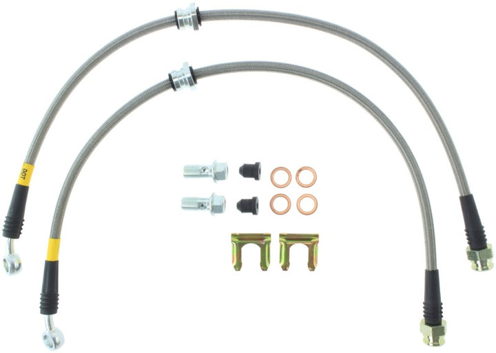StopTech 04-07 STi Stainless Steel Rear Brake Lines - Bull Strap
