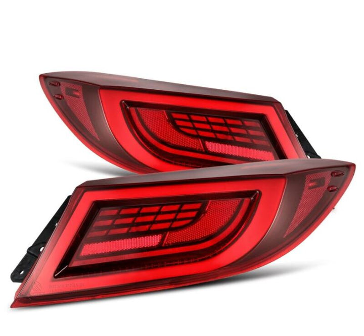 AlphaRex 22-24 Toyota GR86 LUXX LED Taillights Vivid Red - Bull Strap