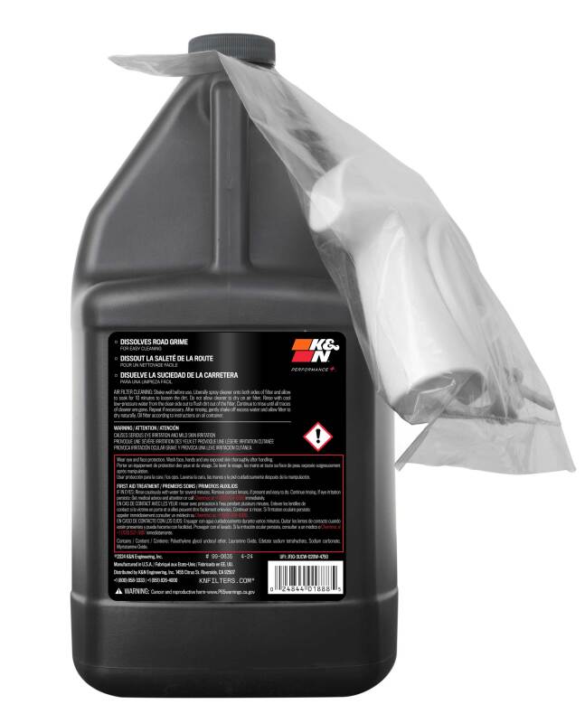 K&N Power Kleen Air Filter Cleaner (1 gallon) - Bull Strap