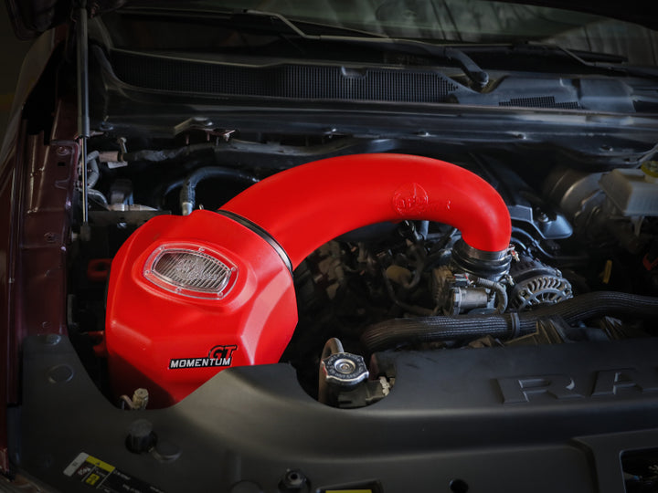 aFe Momentum GT Pro DRY S Intake System Red Edition 19-23 Dodge RAM 1500 V8-5.7L HEMI - Bull Strap