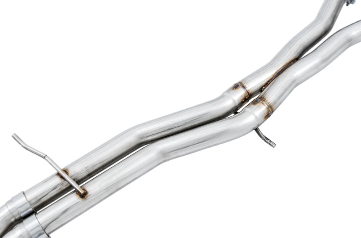 AWE Tuning Audi B9 S5 Sportback Track Edition Exhaust - Non-Resonated (Black 102mm Tips) - Bull Strap