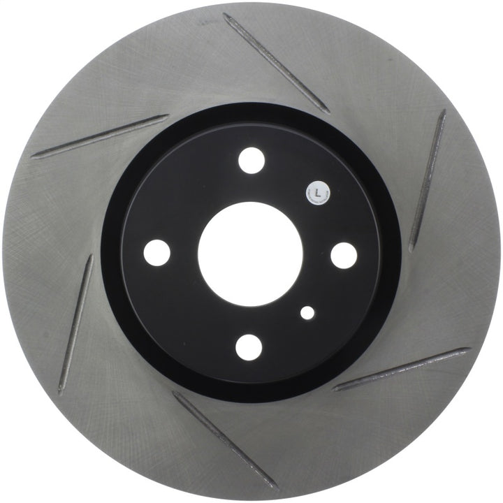 StopTech 16-18 Mazda Miata MX-5 Sport Slotted Front Left Rotor - Bull Strap