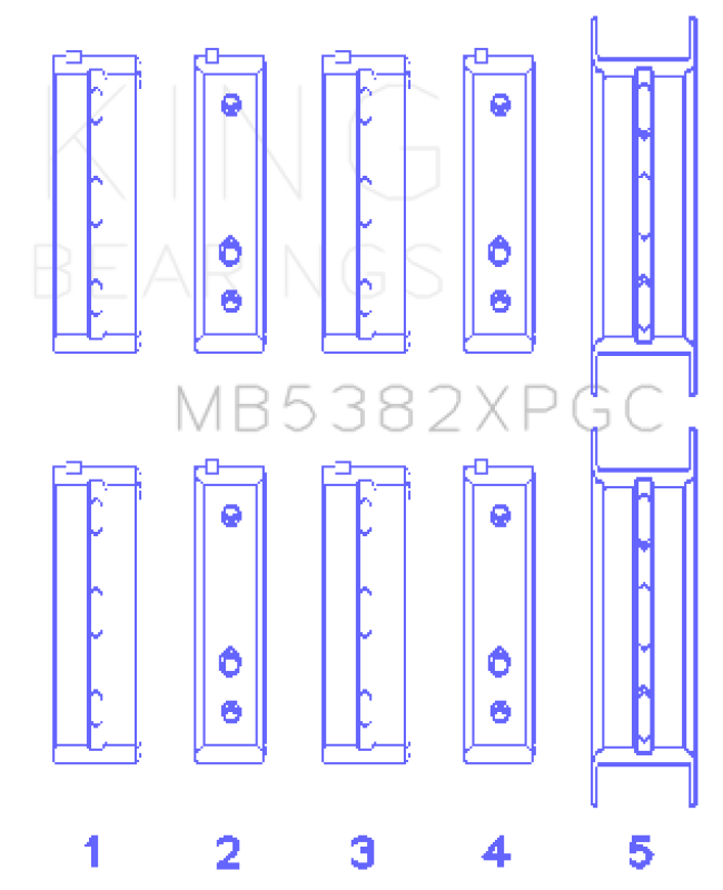 King Subaru EJ20/EJ22/EJ25 Including Turbo pMaxKote Performance Main Bearing Set - Size +.026mm - Bull Strap