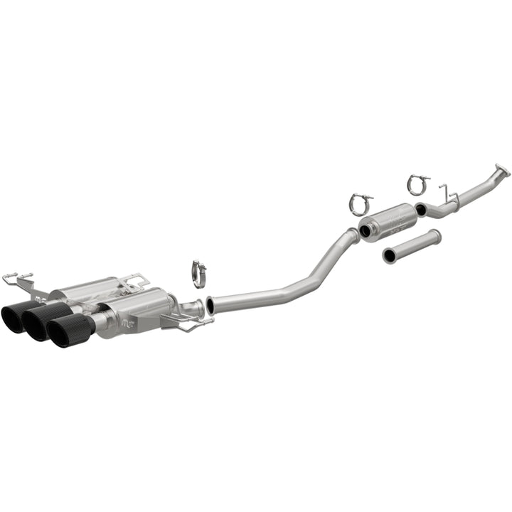 MagnaFlow 2023+ Honda Civic Type R SPEQ Series Cat-Back Perf Exhaust System w/ CF Tips - Bull Strap
