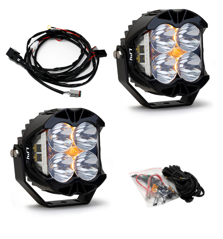 Baja Designs LP4 Pro Spot LED - Clear (Pair) - Bull Strap
