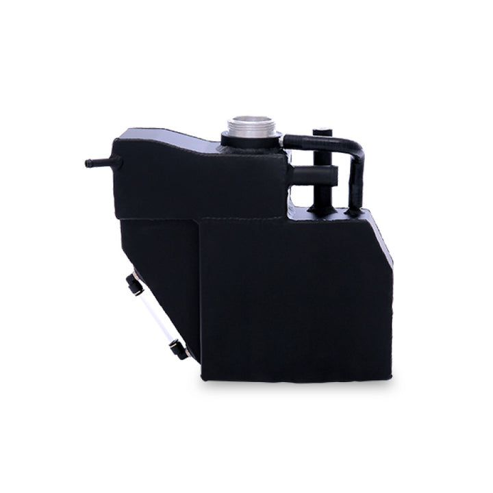 Mishimoto 2016+ Chevrolet Camaro Aluminum Coolant Overflow/Expansion Tank - Black - Bull Strap