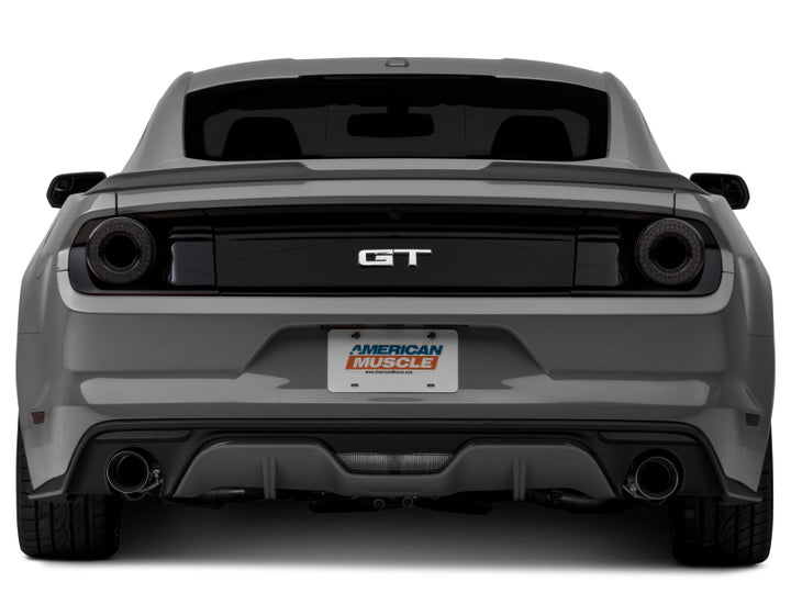 Raxiom 15-22 Ford Mustang Halo LED Tail Lights - Gloss Black Housing (Smoked Lens) - Bull Strap
