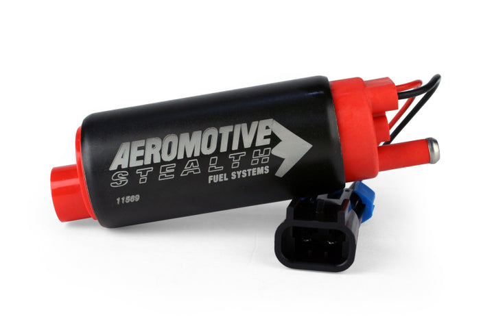 Aeromotive 340 Series Stealth In-Tank E85 Fuel Pump - Center Inlet - Offset (GM applications) - Bull Strap