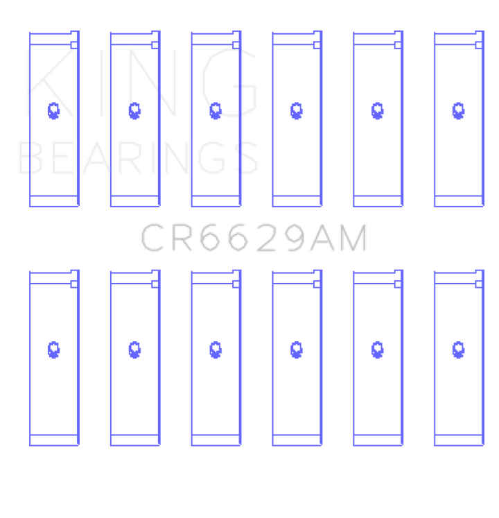 King Engine Bearings Mitsubishi 181CI 3.0L 6G72 V6/152CI 2.5L 6G73 V6 Rod Bearing Set - Size STD - Bull Strap