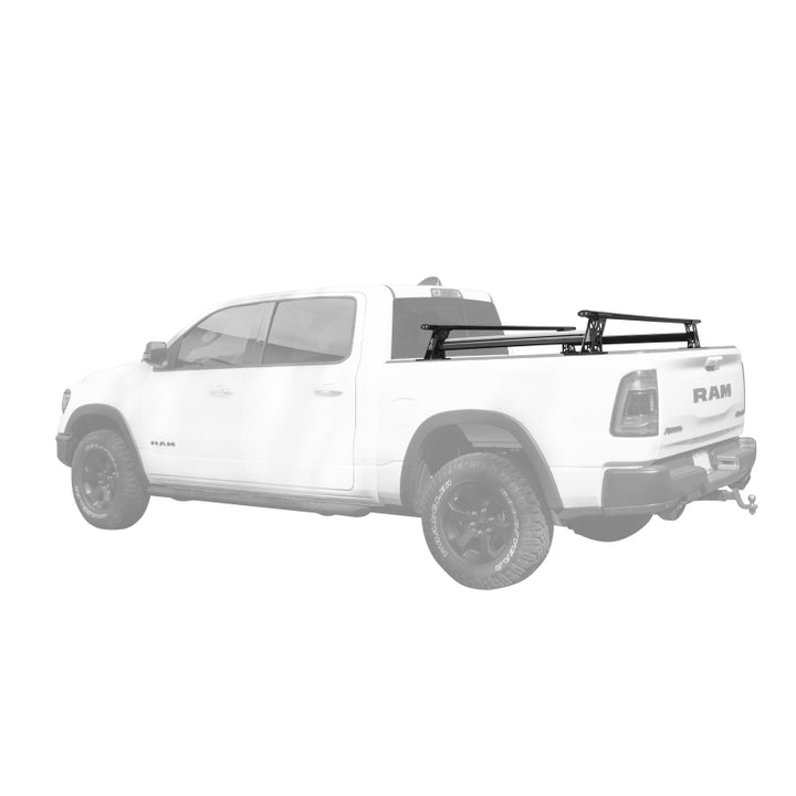 Go Rhino 15-22 Ford F-150 / 07-21 Toy. Tundra XRS Cross Bars Kit - Tex Blk (Attch Tonneau Cvr T-Trk) - Bull Strap
