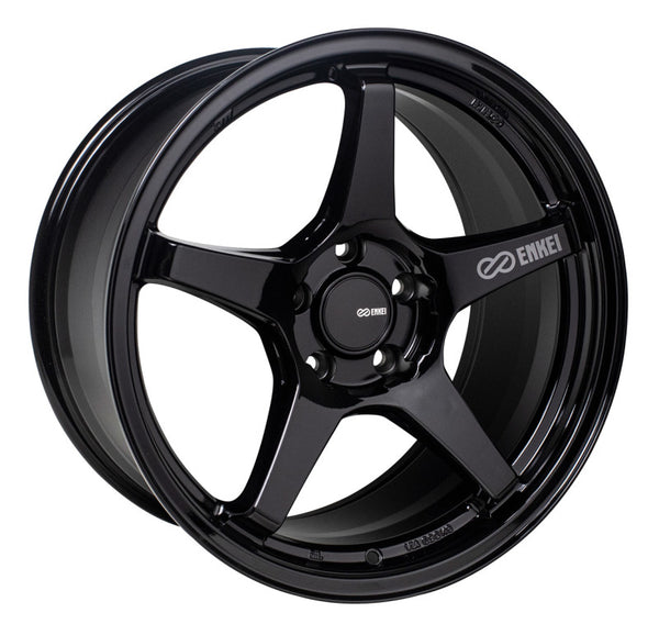 Enkei TS-5 18x8.5 5x100 45mm Offset 72.6mm Bore Gloss Black - Bull Strap