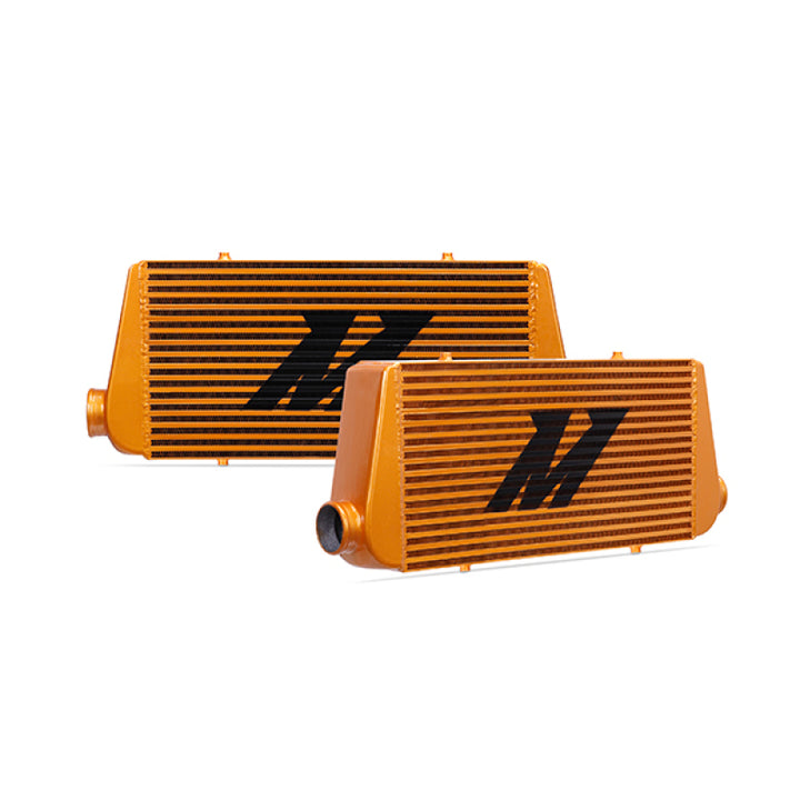 Mishimoto Universal Silver R Line Intercooler Overall Size: 31x12x4 Core Size: 24x12x4 Inlet / Outle - Bull Strap