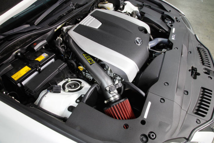 AEM 14-15 Lexus GS350 V6-3.5L F/I Gunmetal Gray Cold Air Intake - Bull Strap