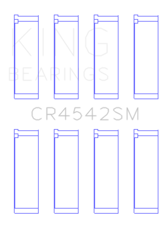 King Honda K-Series (Except A3) 16v 2.0L/2.3L/2.4L Connecting Rod Bearing Set (Set of 4) - Bull Strap