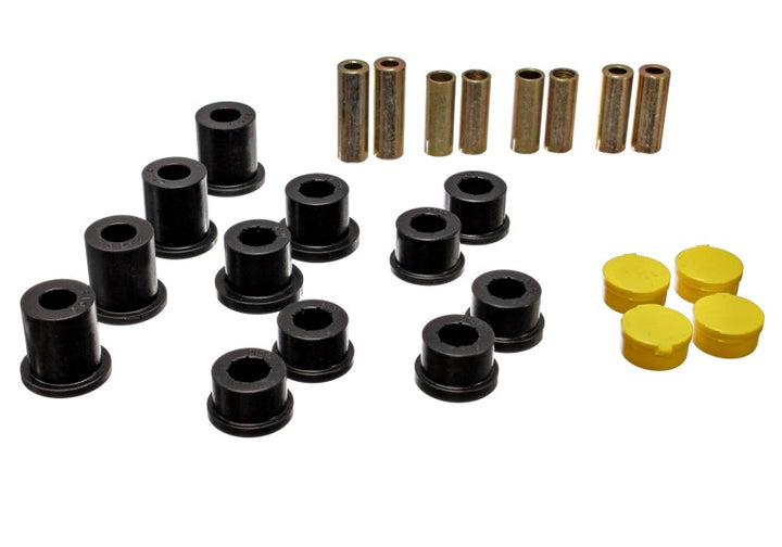 Energy Suspension 90-97 Mazda Miata Black Front Control Arm Bushing Set - Bull Strap