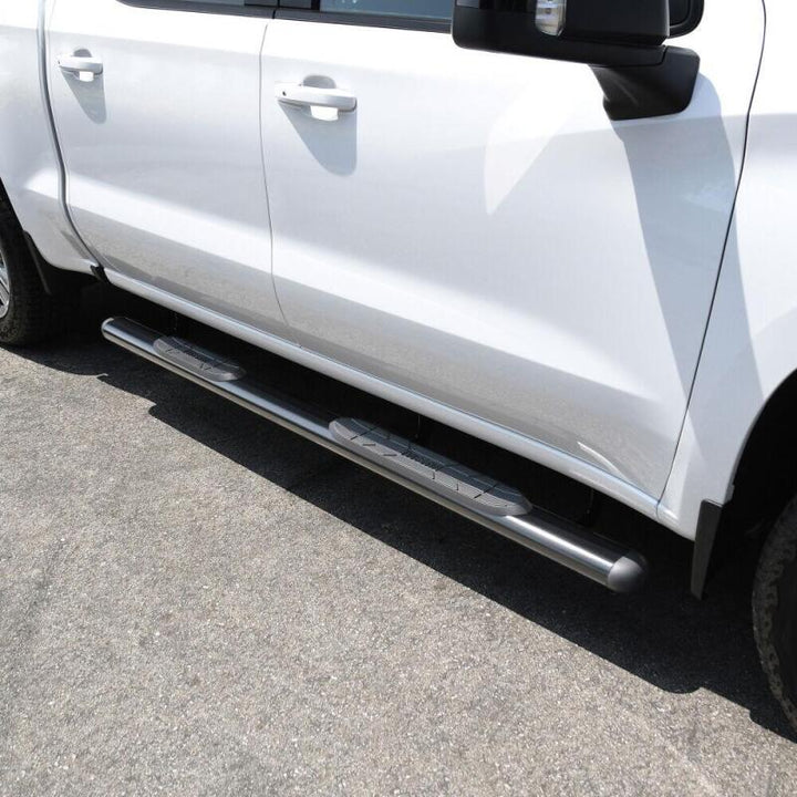Westin Premier 4 Oval Nerf Step Bars - 85 in - Black - Bull Strap