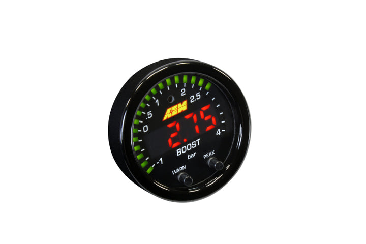 AEM X-Series Boost Pressure -30inHg 60psi Gauge Kit - Bull Strap