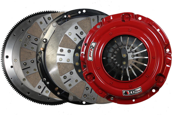 McLeod RXT 1200 Twin Disc Clutch Kit w/ 8 Bolt Flywheel 164T - 1-1/8in x 26 Spline Input Trans - Bull Strap