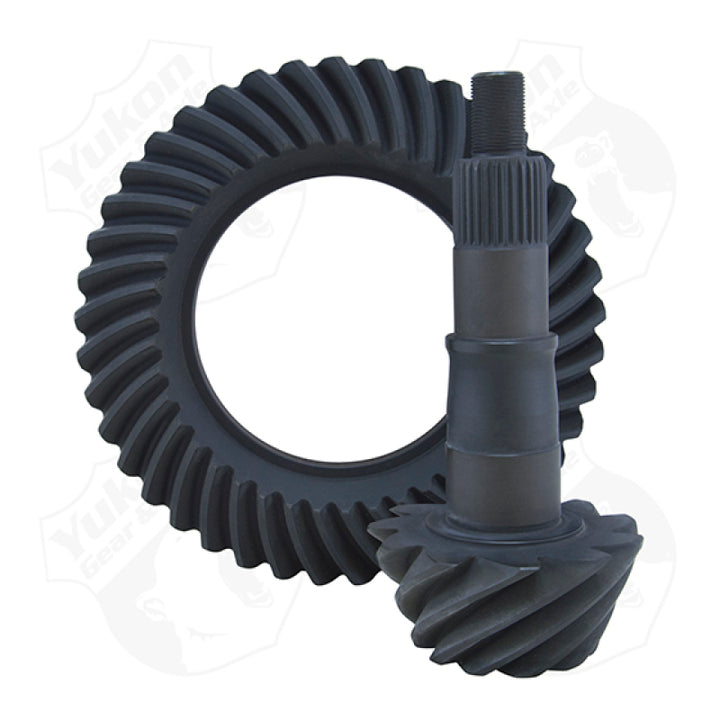 Yukon Gear High Performance Gear Set For Ford 8.8in Reverse Rotation in a 4.11 Ratio - Bull Strap